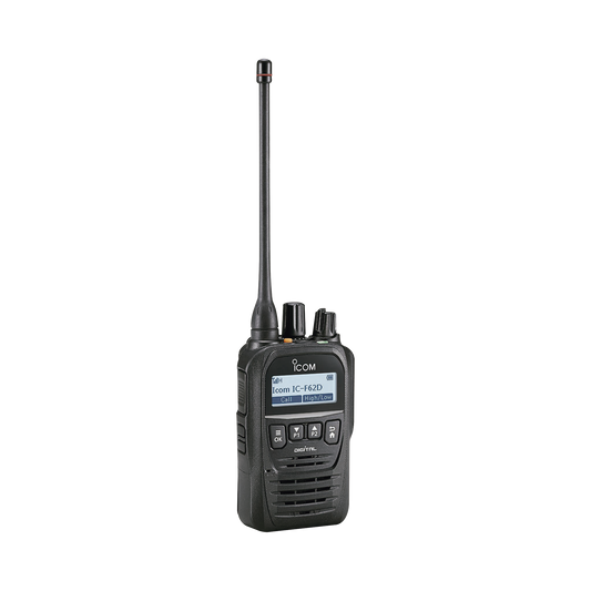 Radio digital NXDN con pantalla, en banda de UHF, rango de frecuencia 400-470MHz, con 512 canales, sumergible IP67, bluethooth, grabador de voz.  Batería, cargador, antena y clip incluidos.