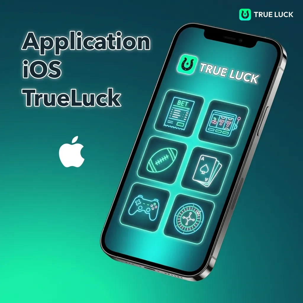 Application mobile TrueLuck pour paris sportifs et casino sur iPhone et iPad, disponible gratuitement
