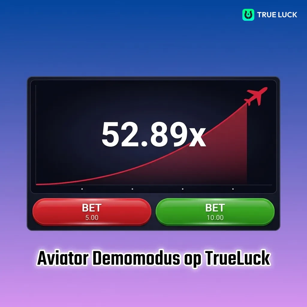 Aviator demo mode interface showing virtual money gameplay with bet placement and cash-out features on TrueLuck