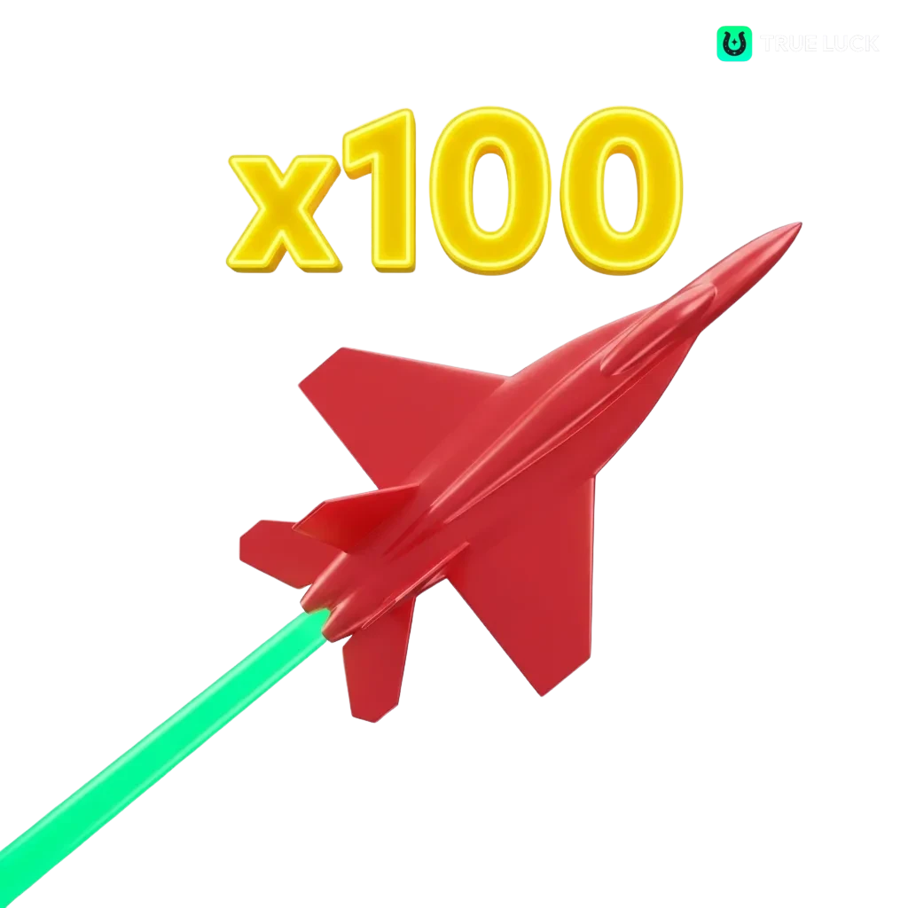 Aviator crash game interface at TrueLuck casino showing fast-paced gameplay with multiplier and betting options