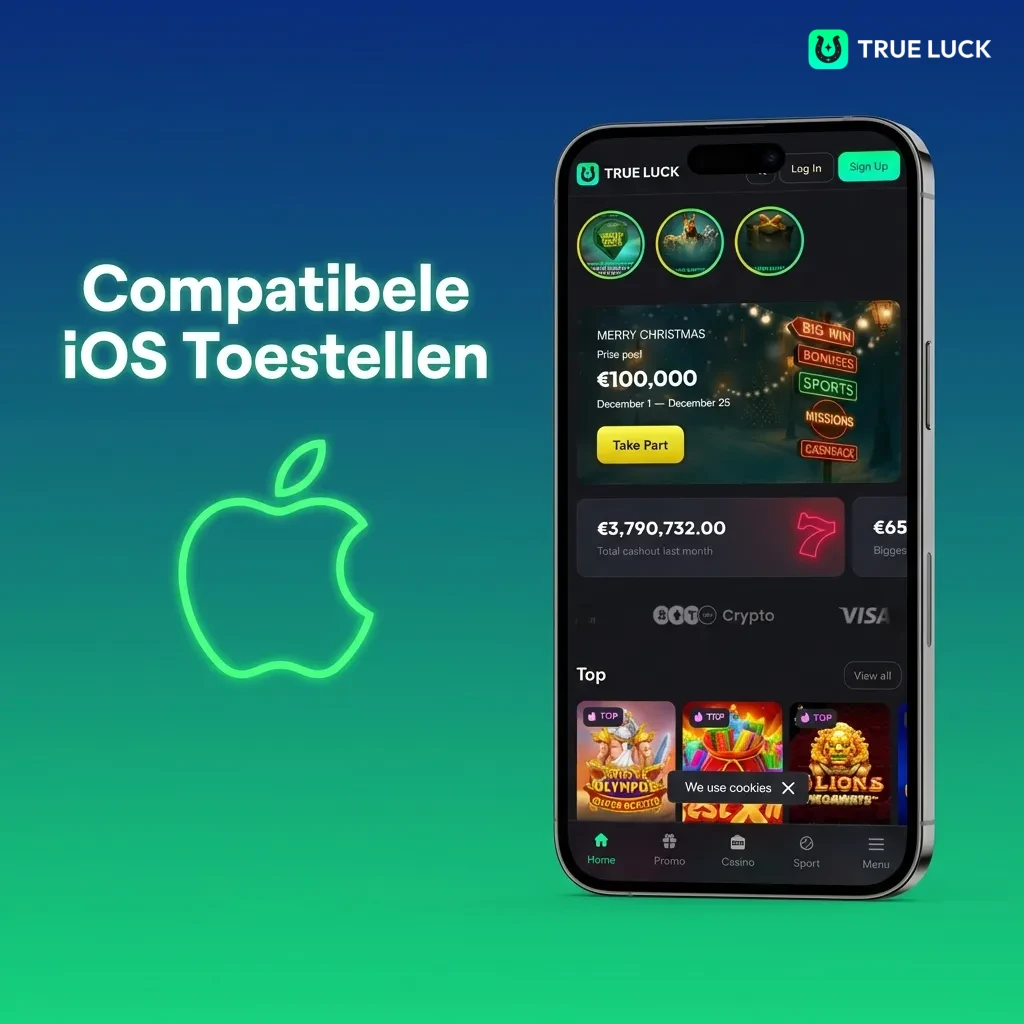 TrueLuck app compatible iOS devices including iPhone X through 15 series and recent iPad Pro, Air, and Mini models