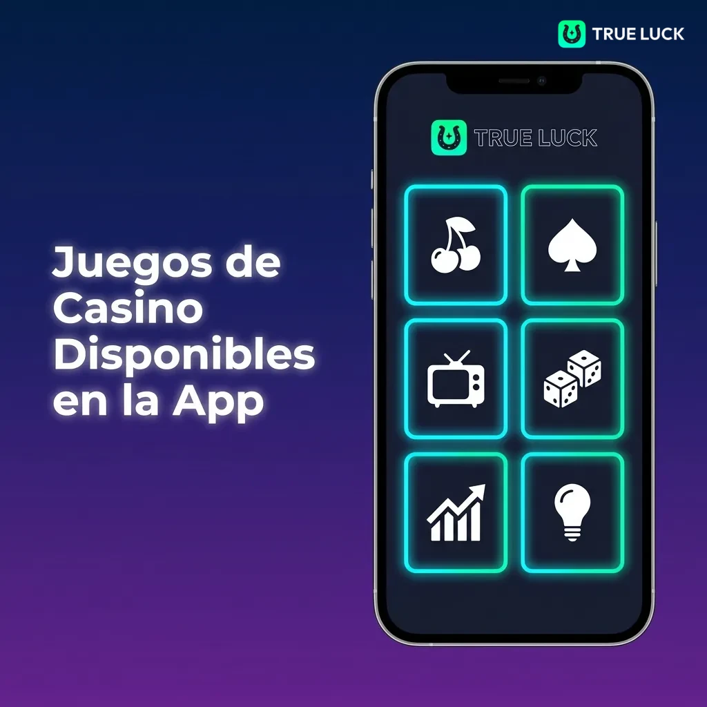 TrueLuck casino app showing diverse gaming options including slots, table games, and live dealer experiences