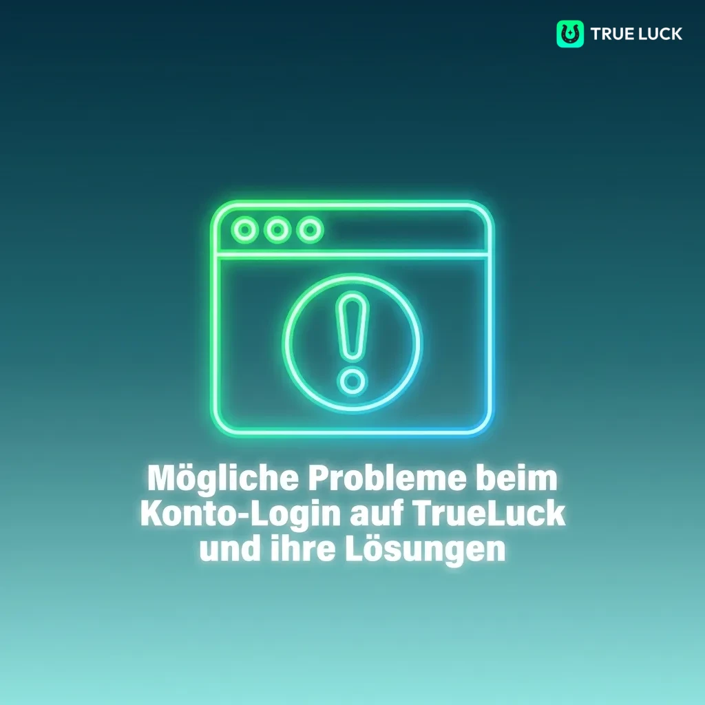 TrueLuck login troubleshooting guide showing common account access problems and their solutions in a table format