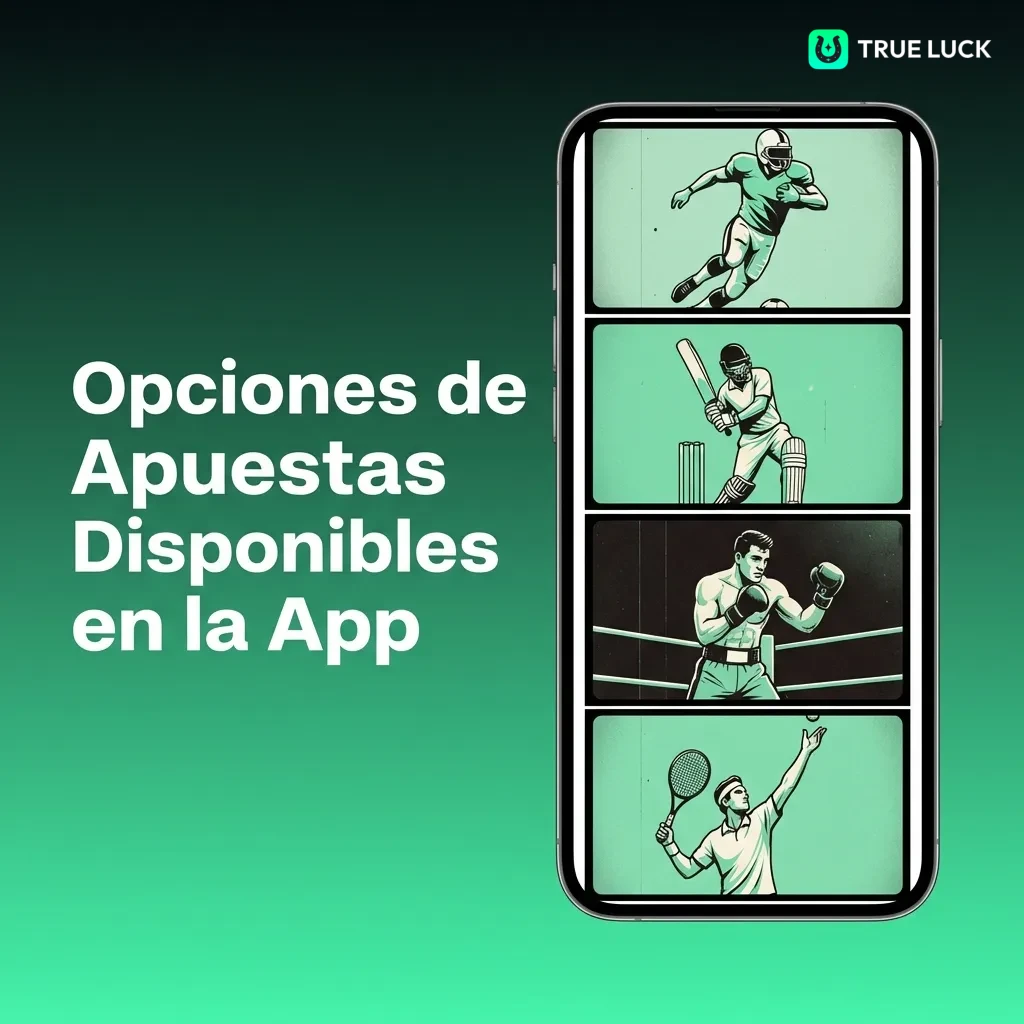 TrueLuck app sports betting options including soccer, tennis, basketball, NFL, esports, and live or pre-match wagers