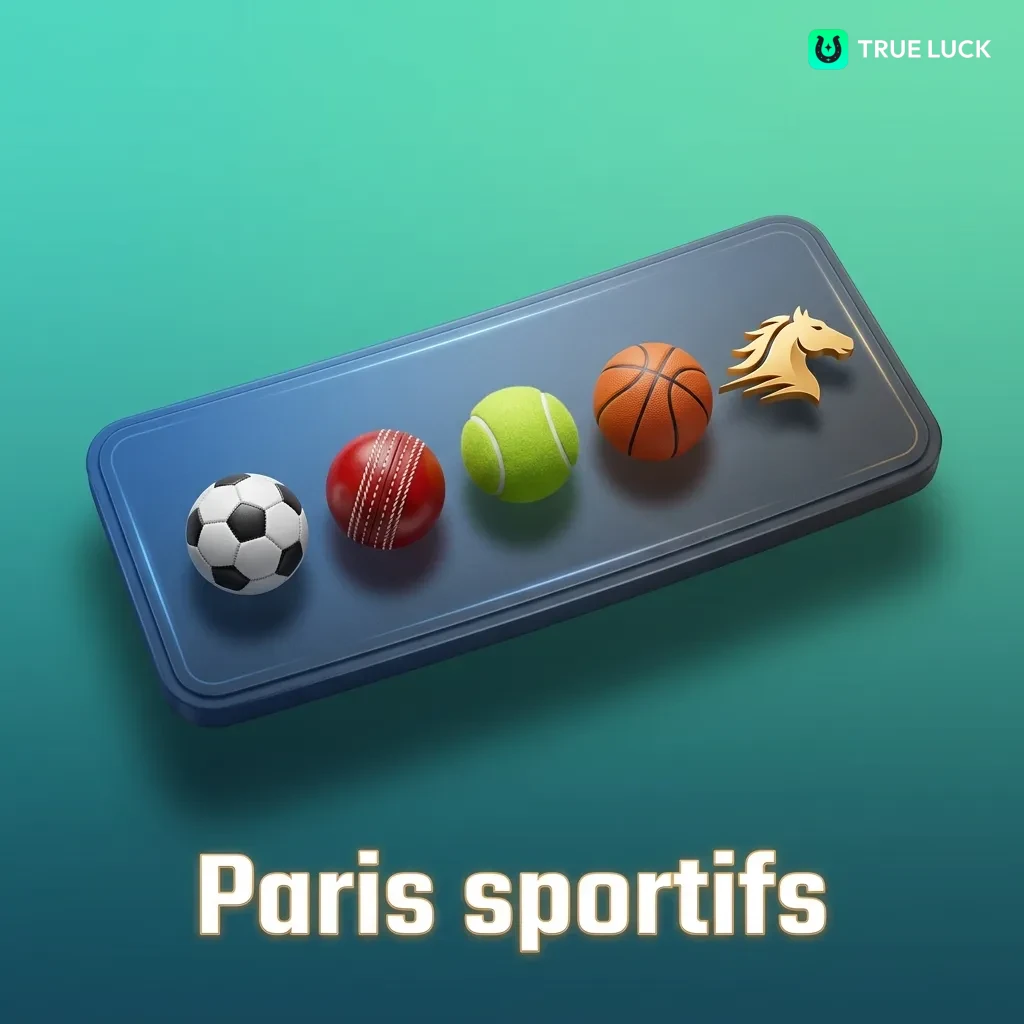 Paris sportifs sur 30+ disciplines incluant football, basketball, tennis, cricket, et esports avec événements en direct
