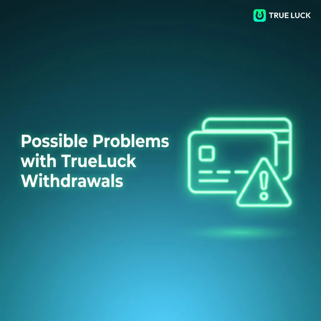 TrueLuck withdrawal issues troubleshooting guide showing verification, delays, balance, payment methods, and currency problems