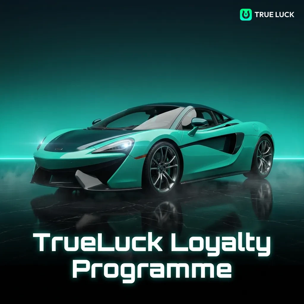 TrueLuck loyalty program showing six tier levels from Bronze to VIP Elite with points tracking and cashback rewards