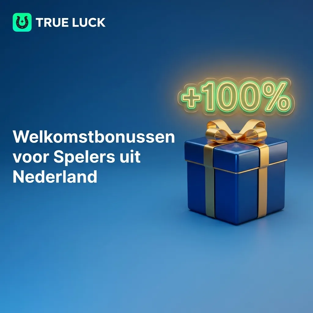 TrueLuck welcome bonuses for Dutch players: casino, live casino, and sports betting offers with deposit match and free spins.