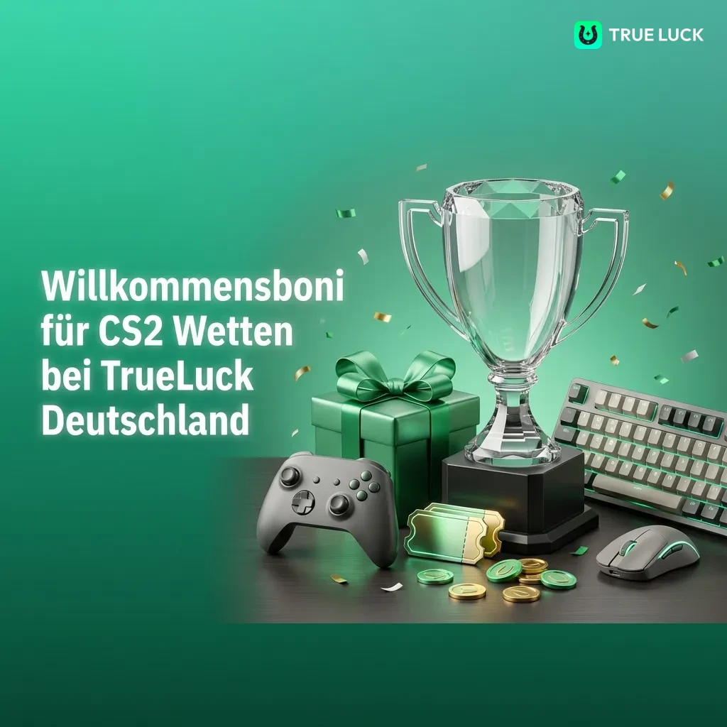 TrueLuck Deutschland CS2 Wetten Willkommensbonus: 100% bis 300€ für Sportwetten plus Casino-Angebote für neue Spieler