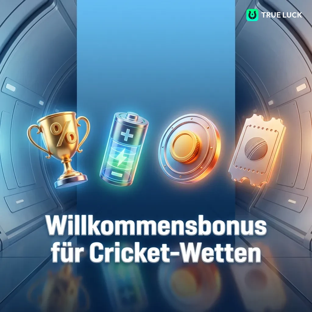 TrueLuck cricket betting welcome bonus: 100% up to €300 for new users on IPL, T20 World Cup, and test matches.