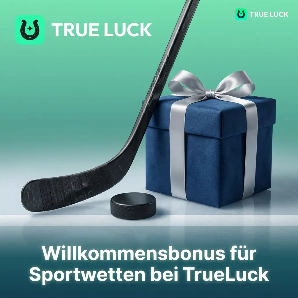 TrueLuck sports betting welcome bonus: 100% deposit match up to €300 for new users, valid for all sports including hockey