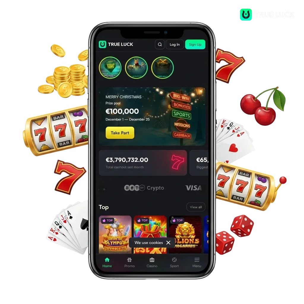 Machines à sous TrueLuck avec bonus de 250 % jusqu'à 4 000 € et 175 tours gratuits.