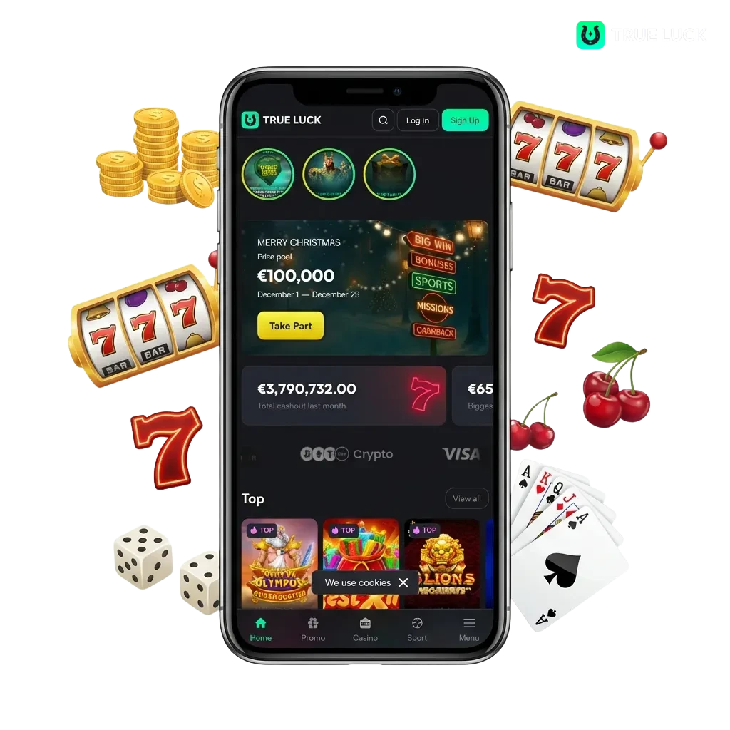 Colección de más de 5000 tragaperras online en TrueLuck con bonos de bienvenida.